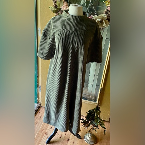 ✨Prologue Sage Green Corduroy A-Line Dress✨ NWOT - Picture 3 of 11